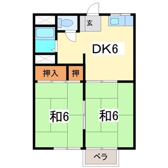 間取図 コーポ大忠