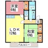 マイファミール和Ⅱ　A棟 2LDKの間取り