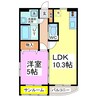 プルミエヴィラ 1LDKの間取り