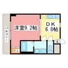 ディライト21 1DKの間取り