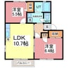 エルミタージュ 2LDKの間取り