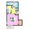 ヴェルビュ 1Kの間取り