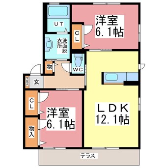 間取図 クレストタウンＡ