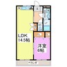 シャトレＵ 1LDKの間取り