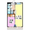 シャトレＵ 1LDKの間取り