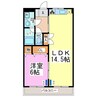 シャトレＵ 1LDKの間取り