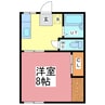 コーポ筧 1DKの間取り