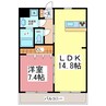 ソシエ　フラッツ 1LDKの間取り