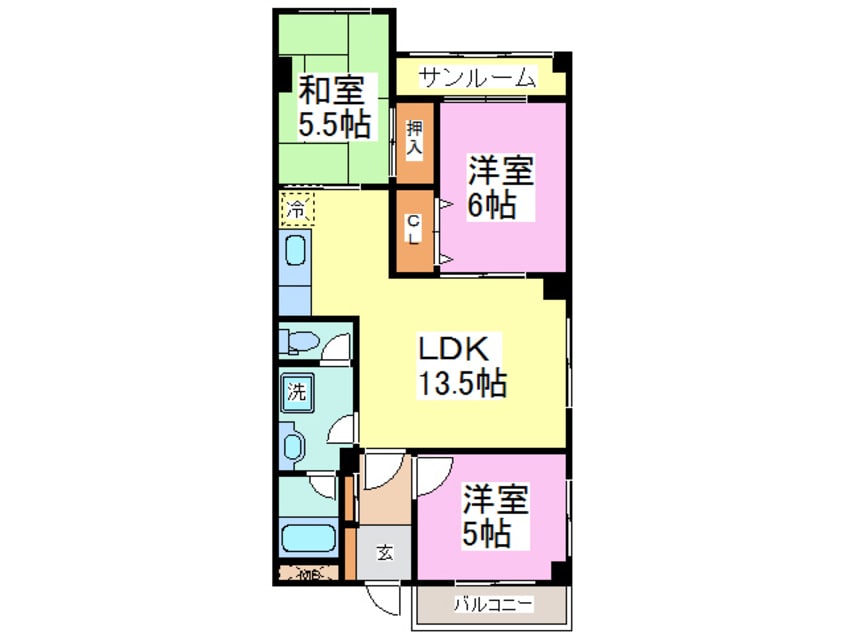 間取図 パークハイツ成和