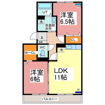 間取図 メゾン定正Ａ棟