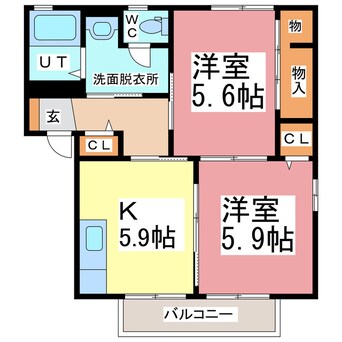 間取図 メゾンプレミールA.B