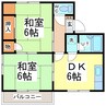 メゾンホワイトＡ・Ｂ 2DKの間取り
