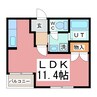 ハートフル　オリーブの樹 1Rの間取り