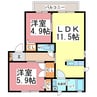 Ｍａｉｓｏｎ大溝 2LDKの間取り