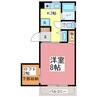 サンテラス松井Ｃ棟 1Kの間取り