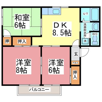 間取図 セジュールみのり２