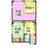 弘陽ビル 1DKの間取り
