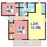 Confar Gucci 2LDKの間取り