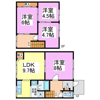 間取図 貸家（S様：志比口2-13-14）