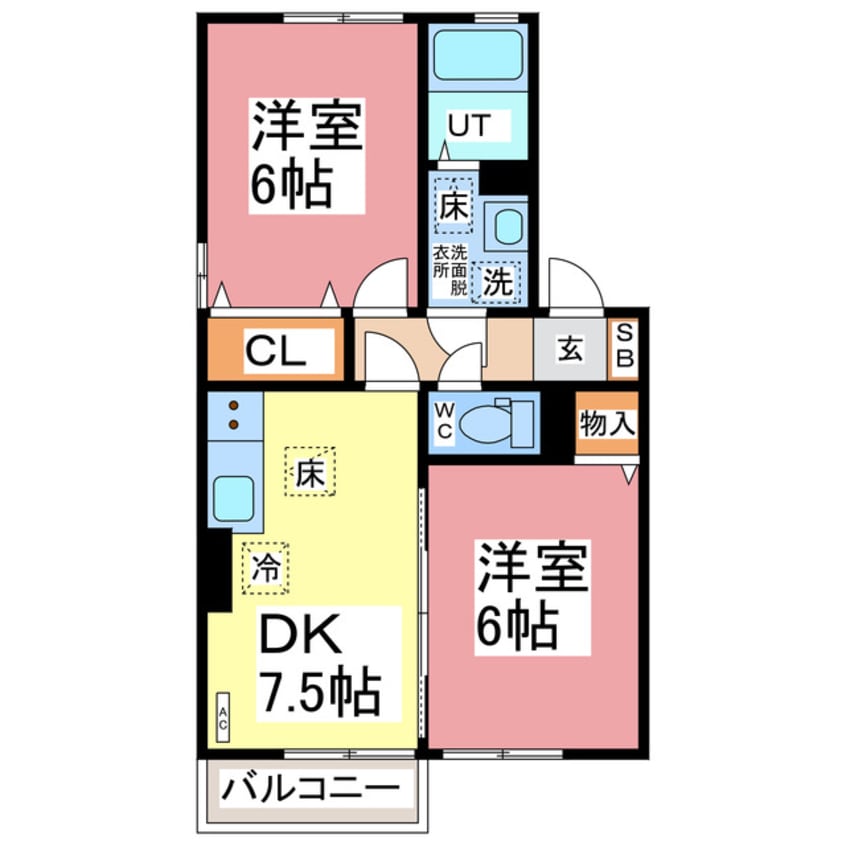 間取図 風のクローバー　A棟