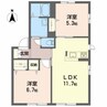 ルーチェ新宿 2LDKの間取り