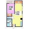 パストラルエキタⅡ 1LDKの間取り