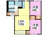 ｱﾏﾘｭｰｼﾞｭF･A 2LDKの間取り