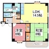 サンモデスト 2LDKの間取り