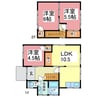 貸家（T様：文京7-19-13） 3LDKの間取り