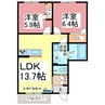 メゾン・ド・ドルチェ 2LDKの間取り