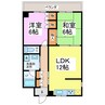 ヴィラ松下 2LDKの間取り