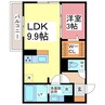 パルフェ（PARFAIT）森田 1LDKの間取り