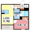 シエル　スラン 1LDKの間取り