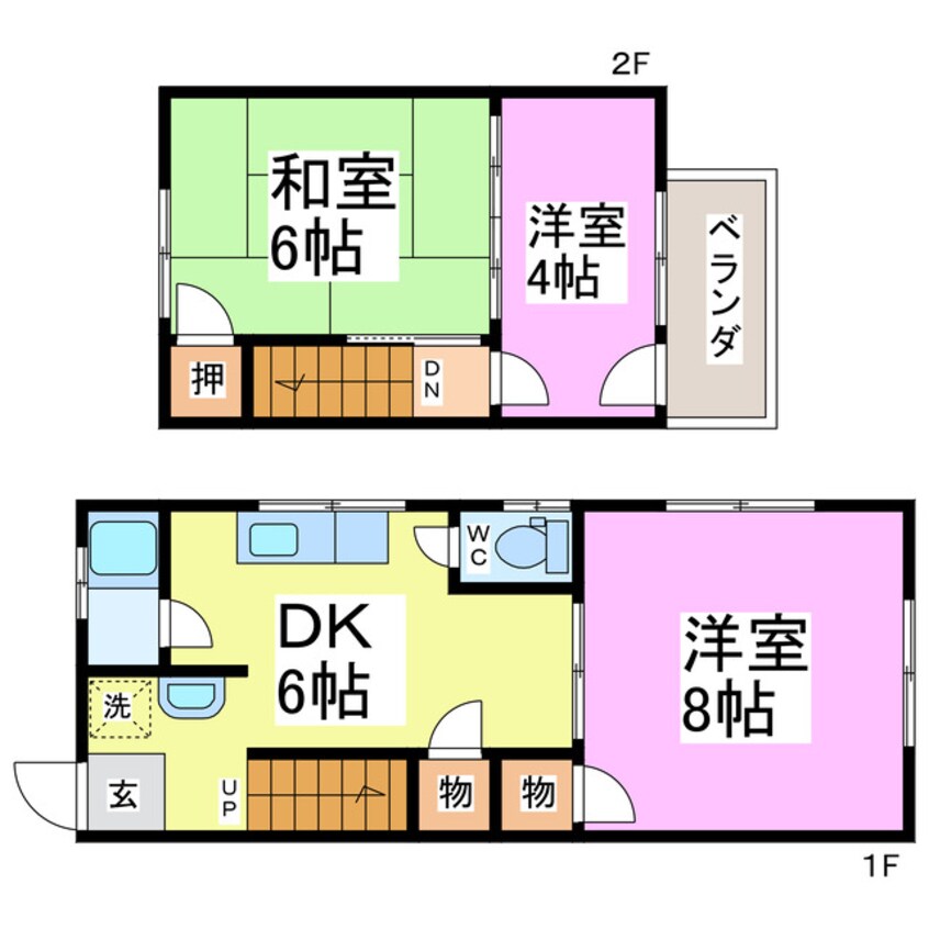 間取図 日之出K様貸家