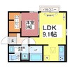 クレシア山総Ⅱ 1LDKの間取り