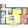 クレシア山総Ⅱ 1LDKの間取り