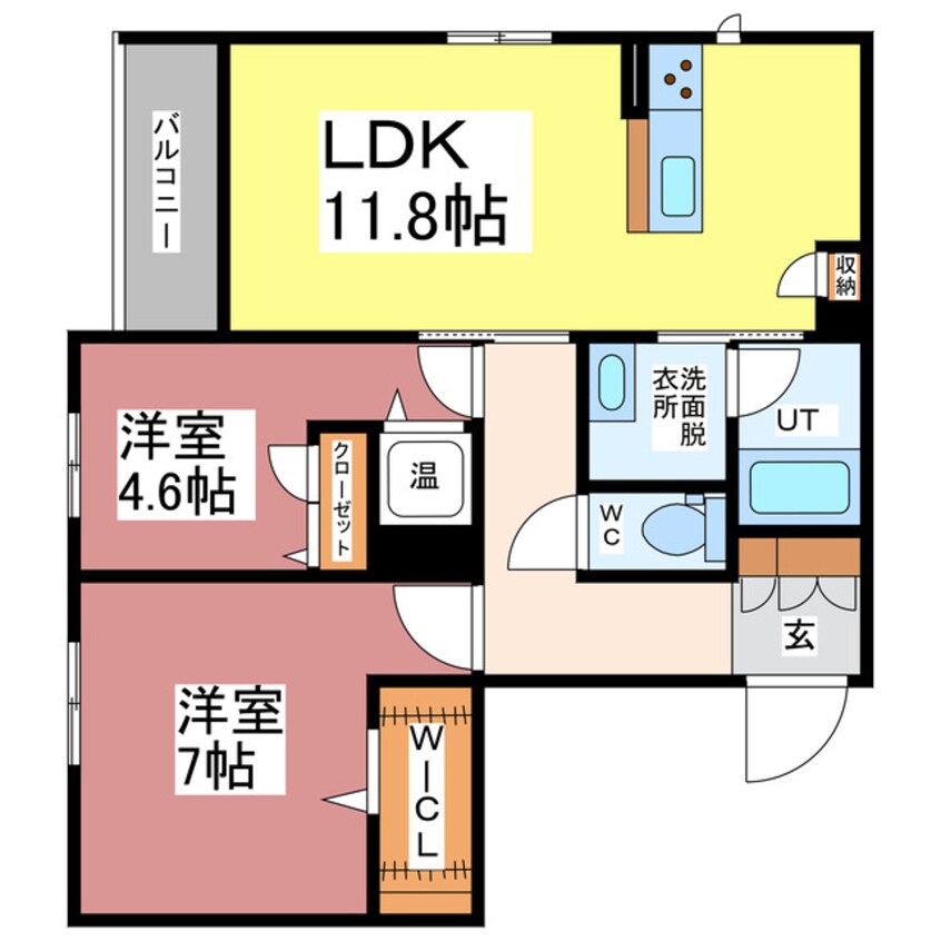 間取図 エクラ　アリスティオ