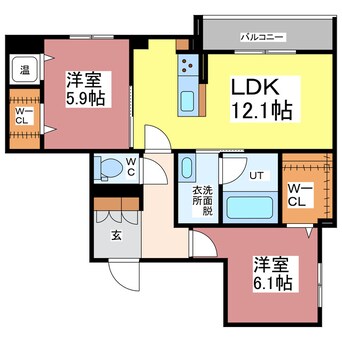 間取図 エクラ　アリスティオ