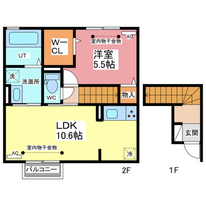 間取図 Alhambra (ｱﾙﾊﾝﾌﾞﾗ) Un(アン)