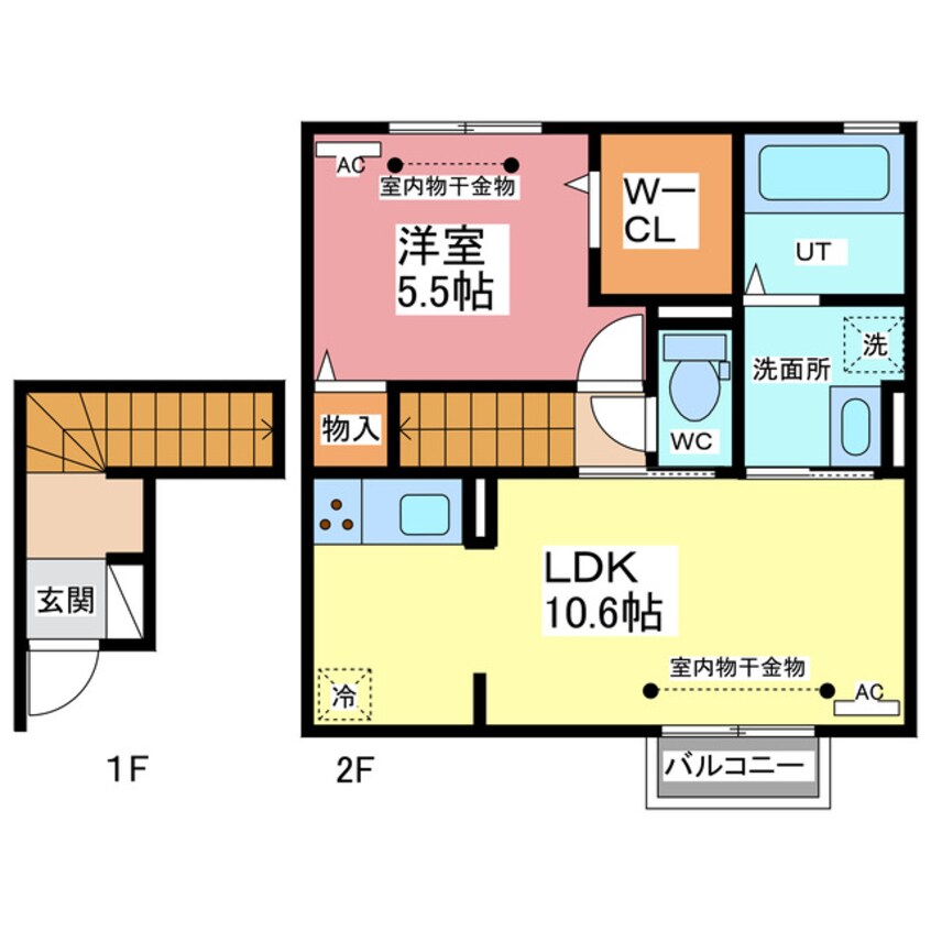 間取図 Alhambra (ｱﾙﾊﾝﾌﾞﾗ) Un(アン)