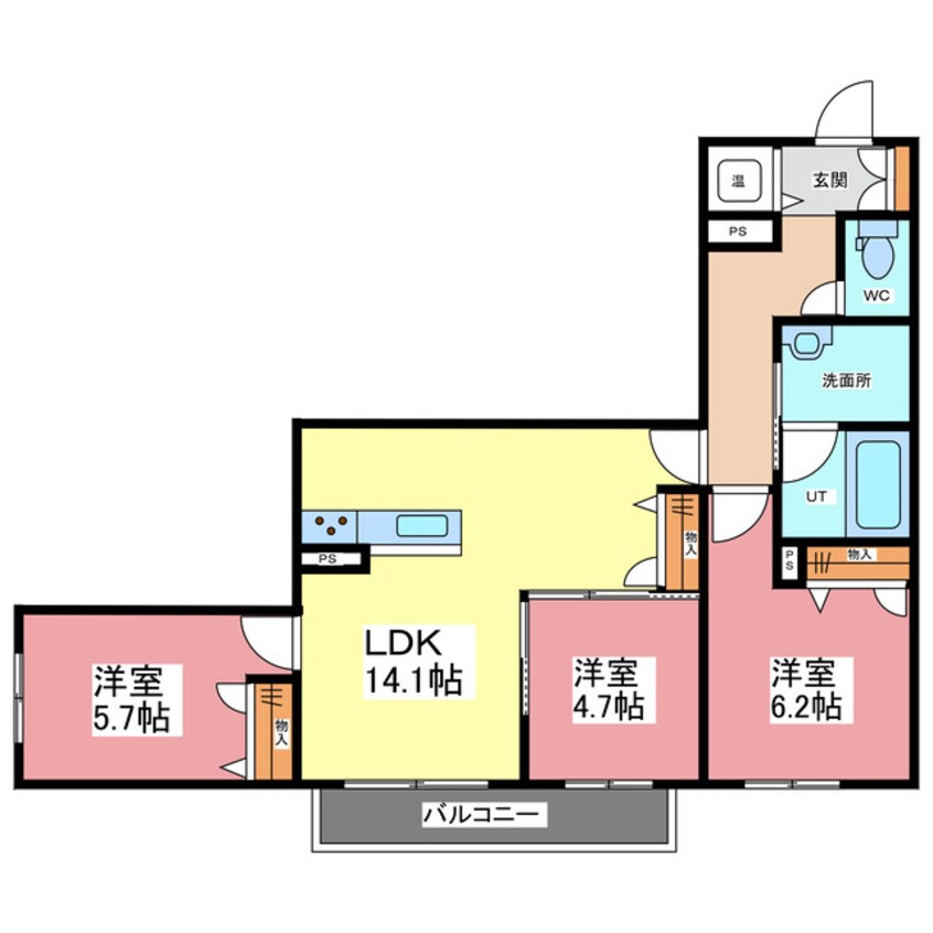 間取図 グランフェール結生