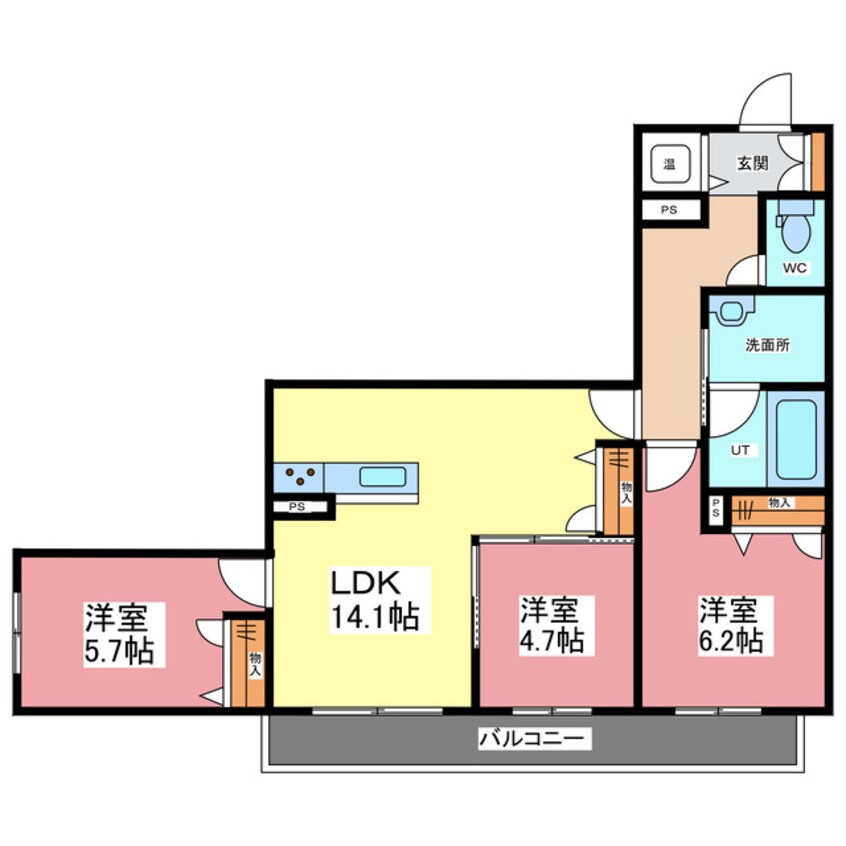 間取図 グランフェール結生