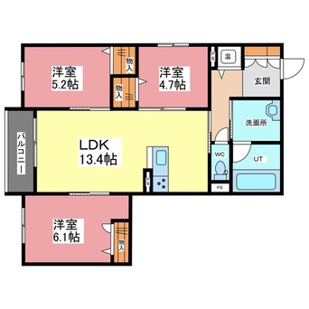 間取図 グランフェール結生