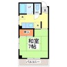 クレマチスⅥ 1Kの間取り
