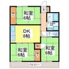 鷲田ビル 3DKの間取り
