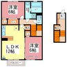 エントピア　A棟 2LDKの間取り