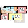 EN.W 2LDKの間取り