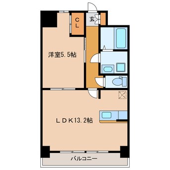 間取図 東海道本線/浜松駅 徒歩20分 2階 築13年