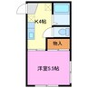 マーブルハイツ葵 1DKの間取り