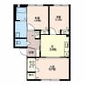 シュライン宮西A・B 3DKの間取り